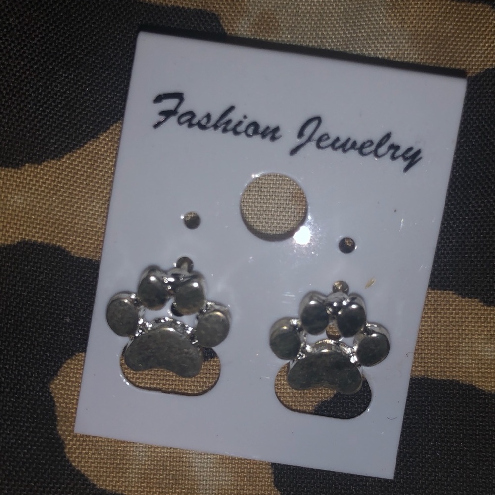 Paw print earrings